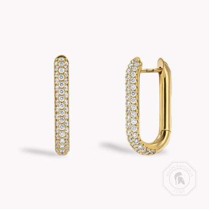 Havana 1.086ct Brilliant Cut Diamond Hoop Earrings