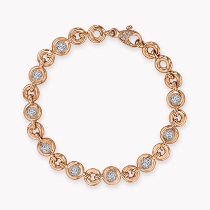 RockChain Diamond Bracelet 2.80cts in 18ct Rose Gold 