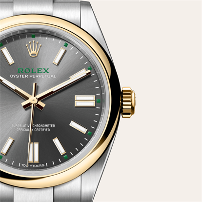 Oyster Perpetual 41, Oyster, 41 mm, Oystersteel and yellow gold watch