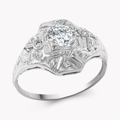 Old European Cut Diamond Cluster Ring