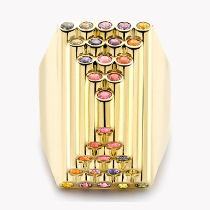 Eclipse 1.73ct Rainbow Sapphire Pyramid Ring