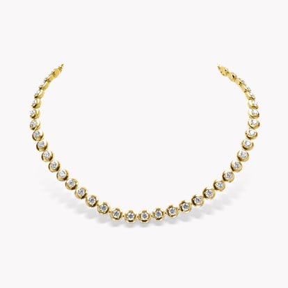 Skimming Stone 16.10ct Diamond Necklace in 18ct Yellow Gold