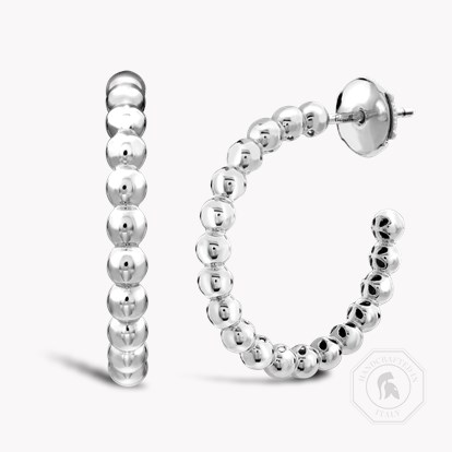 Bohemia Large Plain Earrings in 18ct White Gold