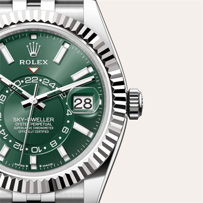 Sky-Dweller, Oyster, 42 mm, Oystersteel and white gold watch