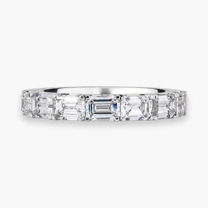 Emerald Cut 2.17ct Diamond Half Eternity Ring