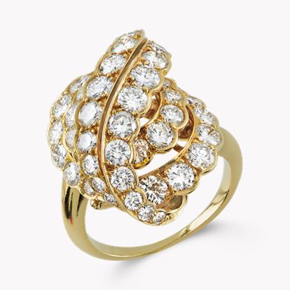 1970s Van Cleef & Arpels Diamond Ring 2.70CT in Yellow Gold