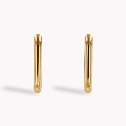 Havana Gold Oval Hoop Earrings