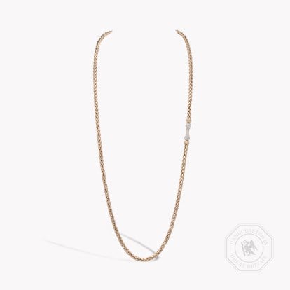 Handmade English Chain 75cm Medium Chain Necklace in 18CT Rose Gold