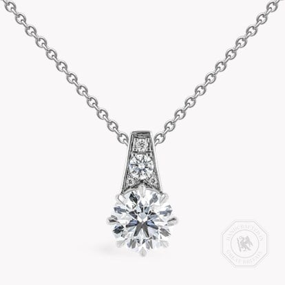 Antrobus 1.08ct Diamond Solitaire Pendant in 18ct White Gold