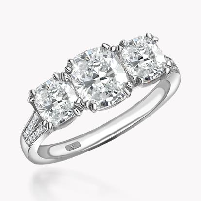 Imperial 0.90ct Diamond Three Stone Ring in Platinum