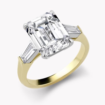 Regency 5.02ct Diamond Solitaire Ring in 18ct Yellow Gold and Platinum