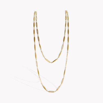 Belle Epoque French Fancy Oval Link 155cm Necklace