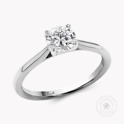 Gaia 0.70ct Brilliant Cut Diamond Ring - 1.6mm Width in Platinum