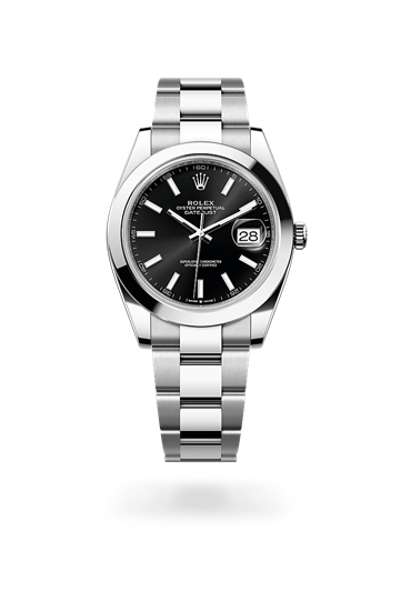 Datejust 41 * Oyster, 41 mm, Oystersteel with a Bright blue Smooth bezel and Oyster, three-piece solid links bracelet