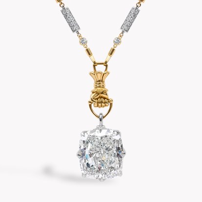 Masterpiece 32.34ct South African Diamond Figa Fortune Pendant