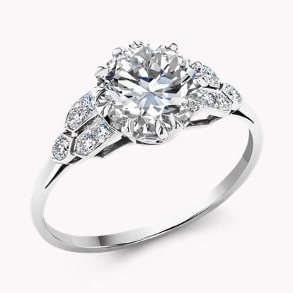 Art Deco 1.88ct Diamond Solitaire Ring in Platinum