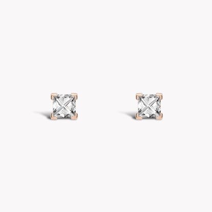 RockChic Diamond Solitaire Earrings 0.40ct in 18ct Rose Gold