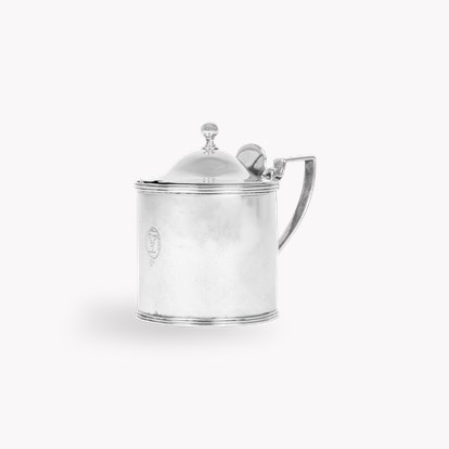 Silver George III Drum Mustard Pot John Emes, 1800