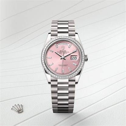 Day-Date 36, Oyster, 36 mm, white gold and diamonds watch