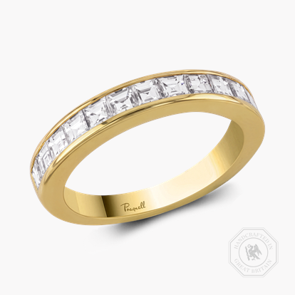 Carré Cut 1.07ct Diamond Half Eternity Ring