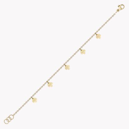 Brilliant Cut 0.10ct Diamond LadyLuck Spade Bracelet in 18ct Yellow Gold