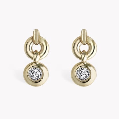 RockChain Diamond Drop Earrings 0.61cts in 18ct Yellow Gold