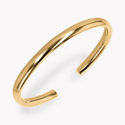 Yellow Gold Polished Oval Bangle