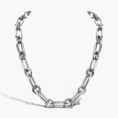 Havana Diamond Chain Necklace 5.40ct in White Gold
