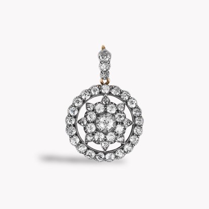 Victorian Old Cut Diamond Star Motif Pendant