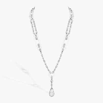 Art Deco Rock Crystal and Diamond Necklace
