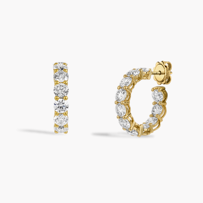 Brilliant Cut 5.50ct Diamond Hoop Earrings