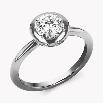 Skimming Stone Diamond Ring 0.75ct in Platinum