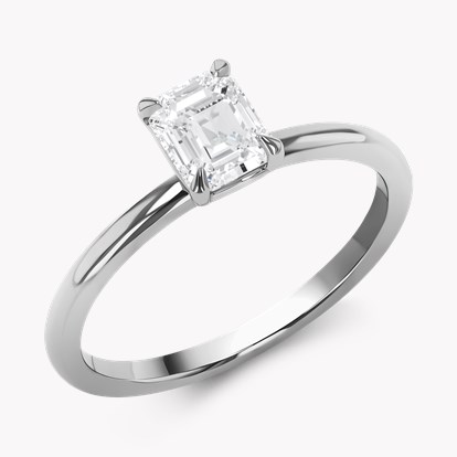 Contemporary 0.83ct Diamond Solitaire Ring in Platinum