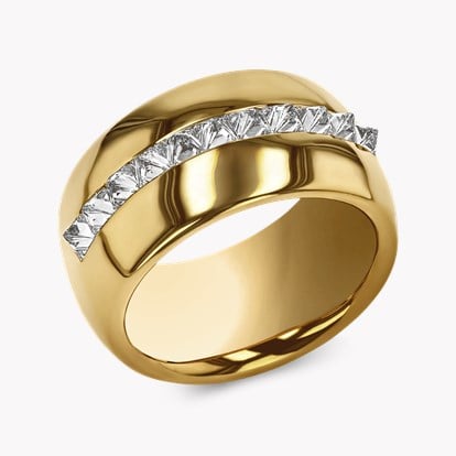 RockChic Wide 1.02ct Inverted Diamond Ring in 18ct Yellow Gold