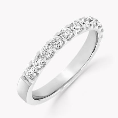 Brilliant Cut Diamond Half Eternity Ring 0.72ct in Platinum