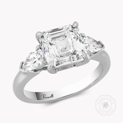 Asscher Cut 3.01ct Diamond Ring