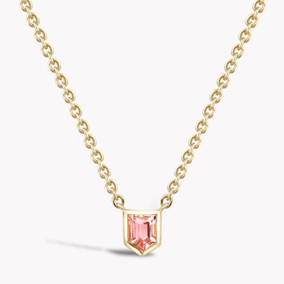Lady Garden Pink Tourmaline Pendant in 18ct Yellow Gold.