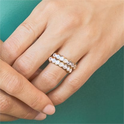 Honeycomb 1.24ct Diamond Seven Stone Ring