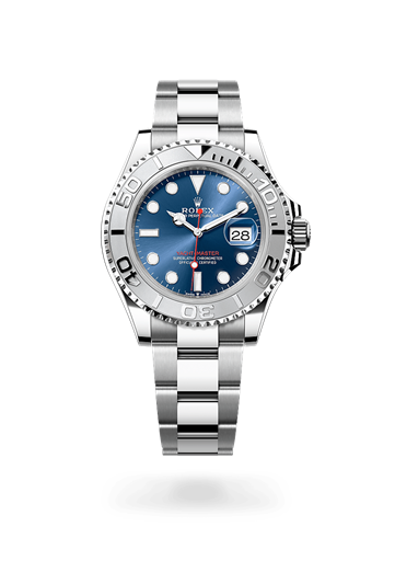 Yacht-Master 40 * Oyster, 40 mm, Oystersteel and platinum with a Slate Platinum bidirectional rotatable 60-minute graduated with raised numerals bezel and Oyster, three-piece solid links bracelet