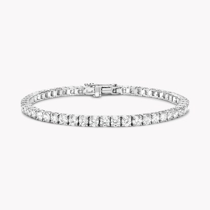 Contemporary Brilliant Cut Diamond Line Bracelet