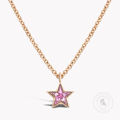 RockStar Pink Sapphire Pendant 0.23ct in Rose Gold