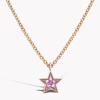RockStar Pink Sapphire Pendant 0.23ct in Rose Gold