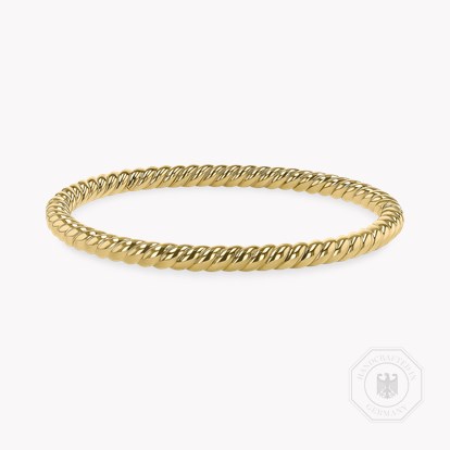 Yellow Gold Cross Section Cord Bangle