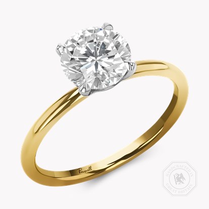 Classic 1.50ct Diamond Solitaire Ring in 18ct Yellow Gold and Platinum