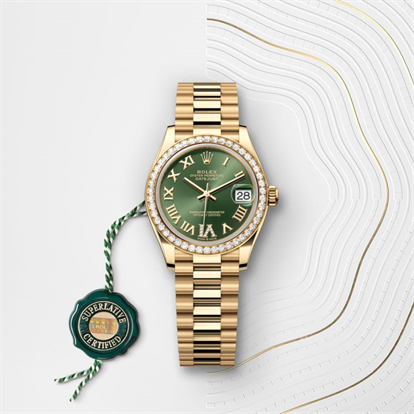 Datejust 31, Oyster, 31 mm, yellow gold and diamonds watch