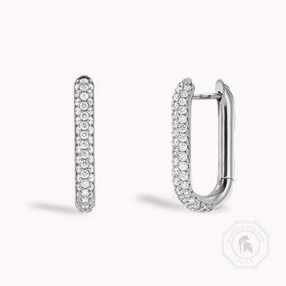 Havana 1.086ct Brilliant Cut Diamond Hoop Earrings