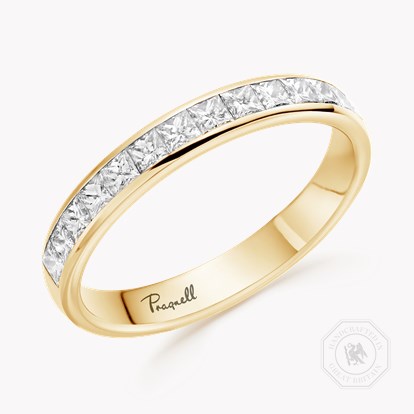 Princess Cut Diamond Half Eternity Ring