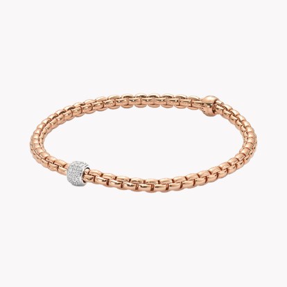 FOPE Eka Flex'It Large Diamond Bracelet 0.19ct in 18ct Rose Gold