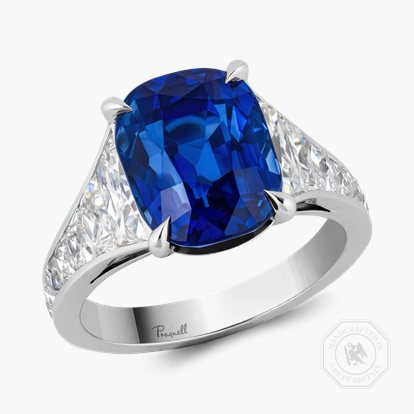 Masterpiece Pragnell Setting 6.67ct Kashmir Sapphie and Diamond Ring