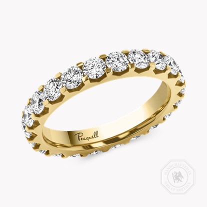 Brilliant Cut 1.84ct Diamond Full Eternity Ring in 18ct Yellow Gold